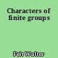 Characters of finite groups