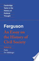 An 	essay on the history of civil society