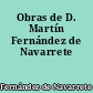 Obras de D. Martín Fernández de Navarrete