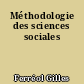 Méthodologie des sciences sociales