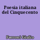 Poesia italiana del Cinquecento