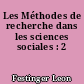 Les Méthodes de recherche dans les sciences sociales : 2