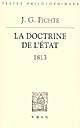 La doctrine de l'État, 1813 : leçons sur des contenus variés de philosophie appliquée
