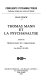 Thomas Mann et la psychanalyse