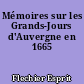 Mémoires sur les Grands-Jours d'Auvergne en 1665