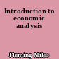 Introduction to economic analysis