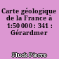 Carte géologique de la France à 1:50 000 : 341 : Gérardmer
