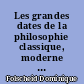 Les grandes dates de la philosophie classique, moderne et contemporaine