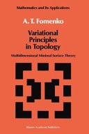 Variational principles of topology : multidimensional minimal surface theory