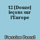 12 [Douze] leçons sur l'Europe