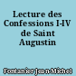 Lecture des Confessions I-IV de Saint Augustin