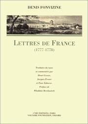 Lettres de France, 1777-1778