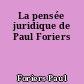 La pensée juridique de Paul Foriers