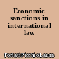 Economic sanctions in international law