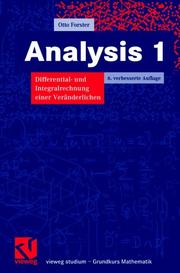 Analysis 1 : Differential - und intergralrechnung einer veränderlichen