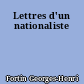 Lettres d'un nationaliste