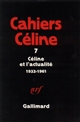 Céline et l'actualité : 1933-1961