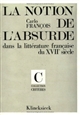 La notion de l'absurde dans la littérature française du XVIIe siècle