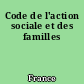 Code de l'action sociale et des familles