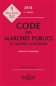 Code des marchés publics et autres contrats : annoté et commenté