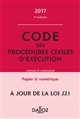 Code des procédures civiles d'exécution