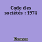 Code des sociétés : 1974
