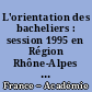 L'orientation des bacheliers : session 1995 en Région Rhône-Alpes : enquête ADES
