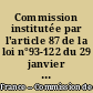 Commission institutée par l'article 87 de la loi n°93-122 du 29 janvier 1993 : rapport au Premier ministre : [2ème rapport d'activité - 1996]