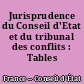 Jurisprudence du Conseil d'Etat et du tribunal des conflits : Tables décennales