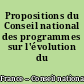 Propositions du Conseil national des programmes sur l'évolution du collège