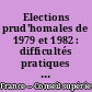 Elections prud'homales de 1979 et 1982 : difficultés pratiques et juridiques