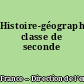 Histoire-géographie, classe de seconde