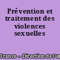 Prévention et traitement des violences sexuelles