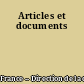 Articles et documents