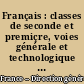 Français : classes de seconde et premiçre, voies générale et technologique : Littérature : classe terminale, série littéraire
