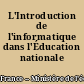 L'Introduction de l'informatique dans l'Éducation nationale
