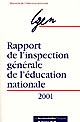 Rapport de l'inspection générale de l'éducation nationale : 2001