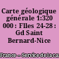 Carte géologique générale 1:320 000 : Flles 24-28 : Gd Saint Bernard-Nice