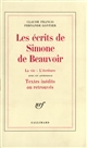 Les écrits de Simone de Beauvoir : la vie, l'écriture