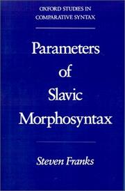 Parameters of slavic morphosyntax