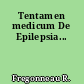 Tentamen medicum De Epilepsia...