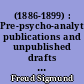 (1886-1899) : Pre-psycho-analytic publications and unpublished drafts : 1