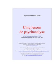 Cinq leçons sur la psychanalyse : suivi de Contribution à l'histoire du mouvement psychanalytique