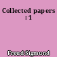 Collected papers : 1