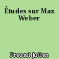 Études sur Max Weber