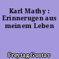 Karl Mathy : Erinnerugen aus meinem Leben