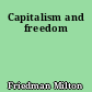 Capitalism and freedom