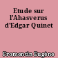 Etude sur l'Ahasverus d'Edgar Quinet