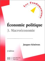 Economie politique : 3 : Macroéconomie
