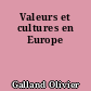 Valeurs et cultures en Europe